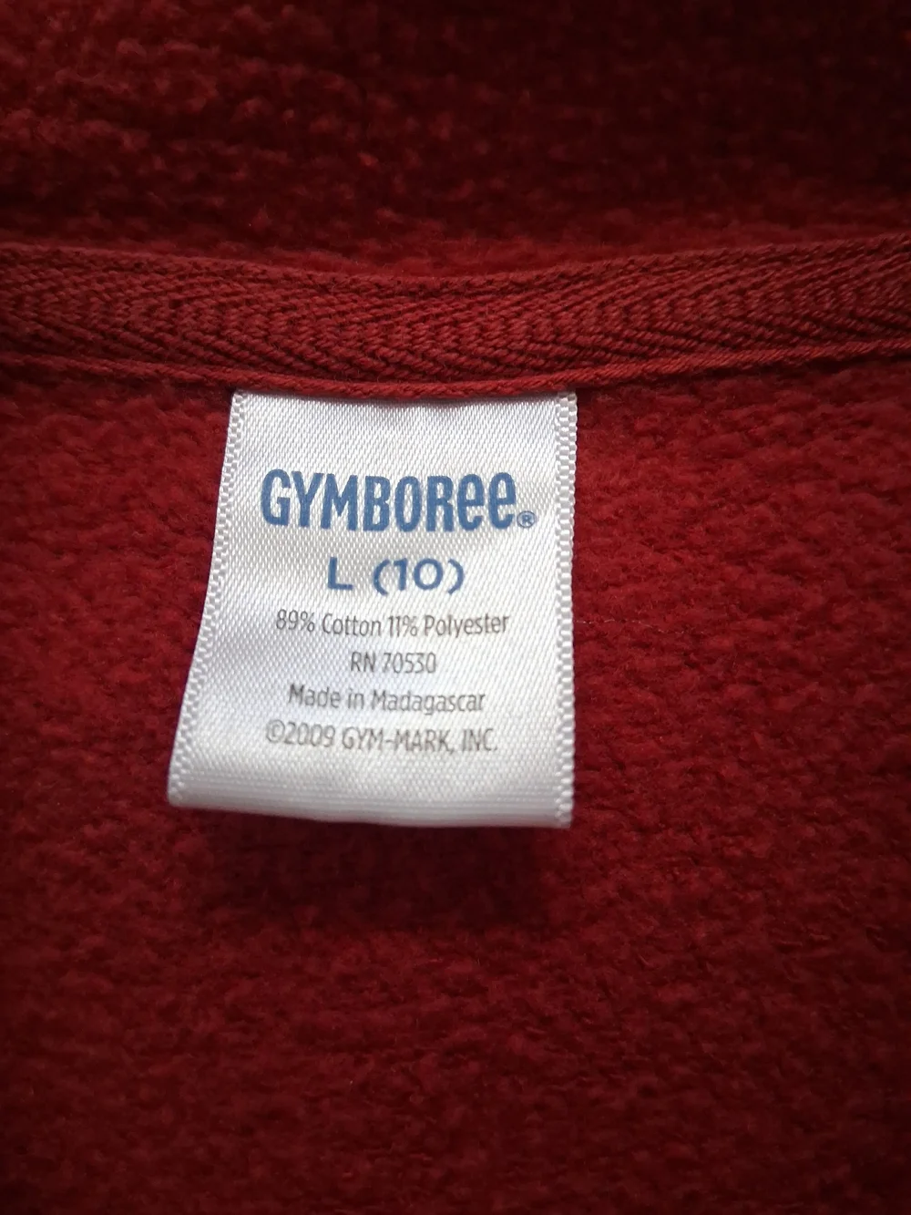 Gymboree Kid's Burnt-Orange Zip Hoodie with 'SURF' Stitch Applique Size 10 Years